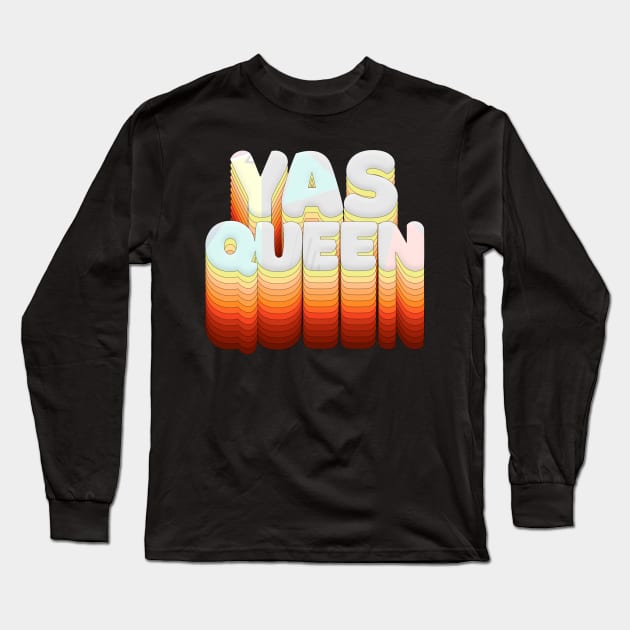 YAS QUEEN Slogan Tee Long Sleeve T-Shirt by DankFutura